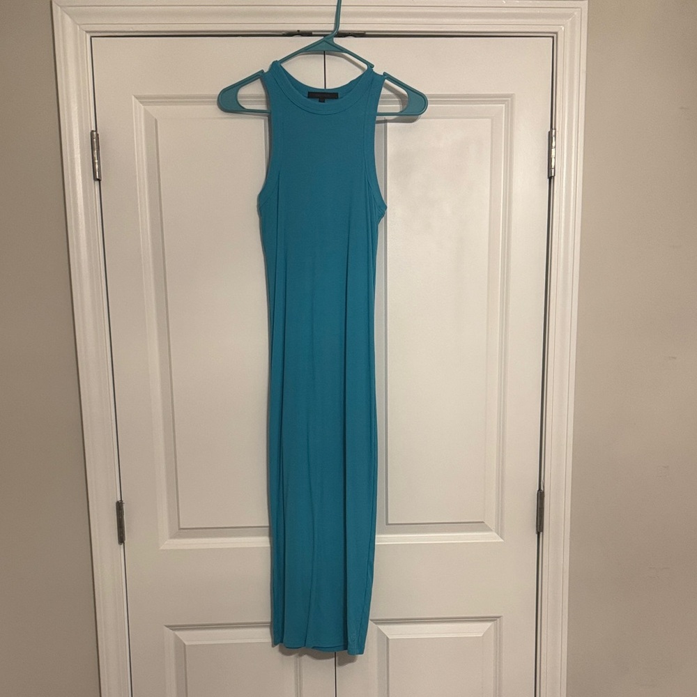 Greyson Turquoise Sleeveless Maxi Dress